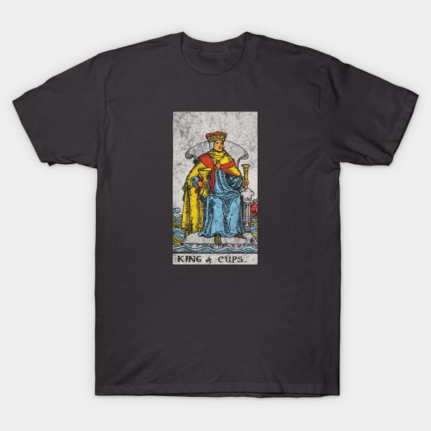 King of cups tarot card (distressed) T-Shirt by Nate's World of Tees